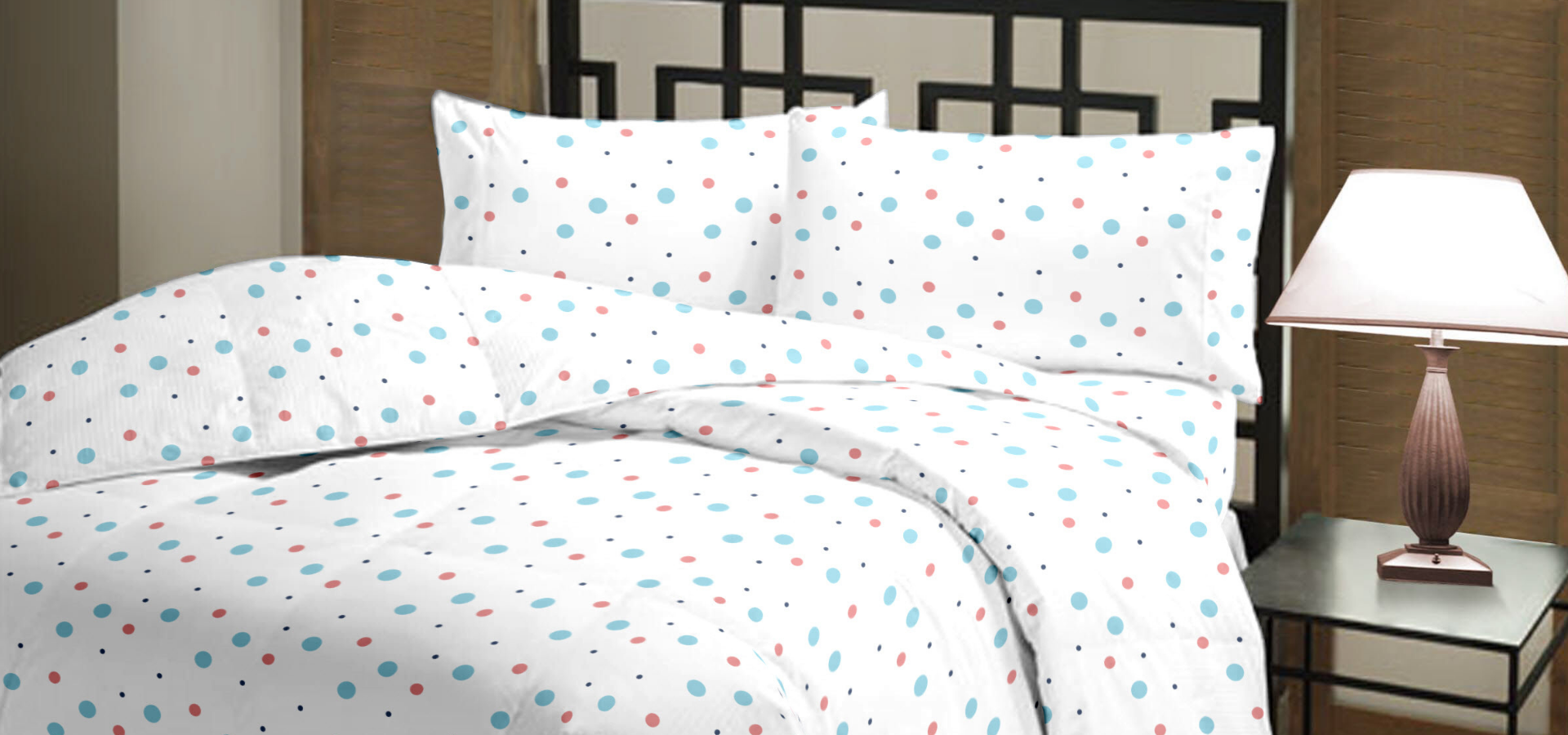 POLKA BLUE BED